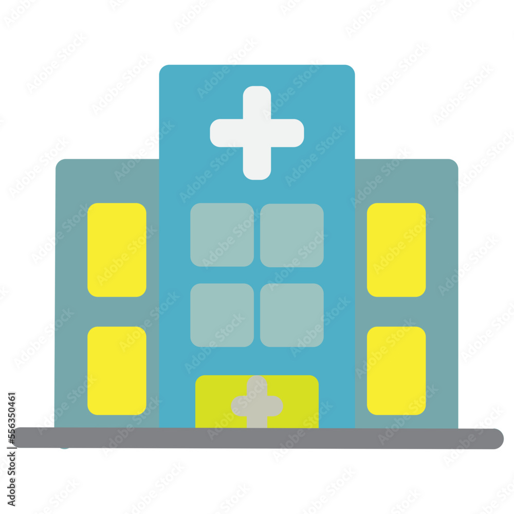 Fototapeta premium Hospital Flat Icon