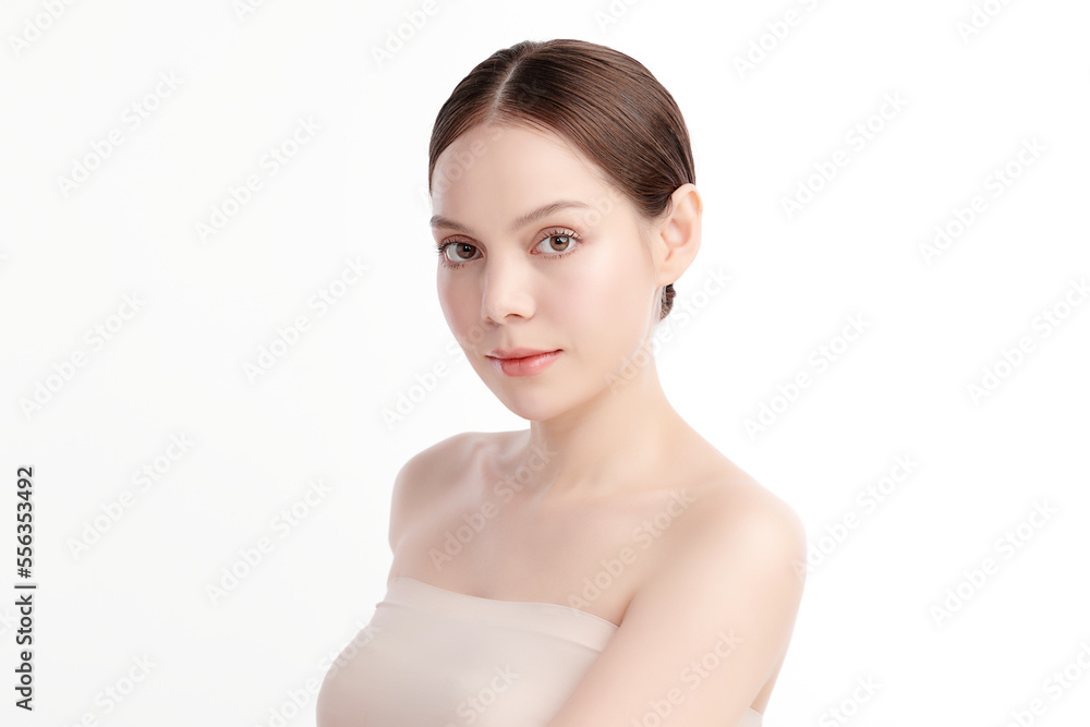 Beautiful young asian woman with clean fresh skin on white background, Face care, Facial treatment, Cosmetology, beauty and spa, Asian women portrait. Beautiful young asian woman with clean fresh skin on white background, Face care, Facial treatment, Cosmetology, beauty and spa, Asian women portrait.