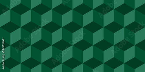 Seamless 3D cubic pattern. Abstract geometric low poly background. Stylish fractal texture.