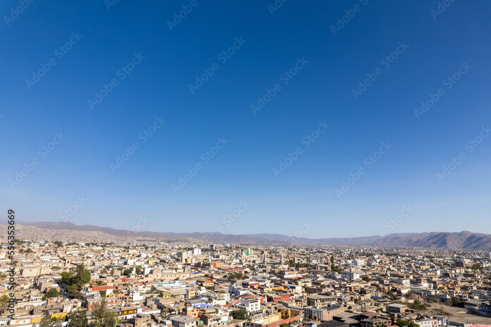 Aerial view of the city of Arequipa