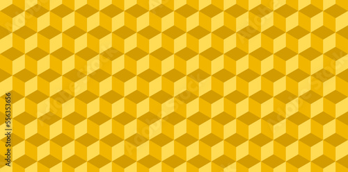 Seamless cubic pattern. Abstract geometric low poly background. Stylish fractal texture.