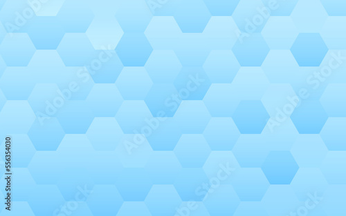 シンプルなブルーの抽象、六角形のグラデーションライン、背景素材、ベクター素材