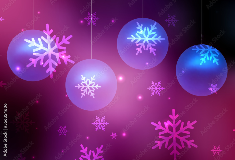 Dark Purple, Pink vector layout in New Year style. Dark Purple, Pink vector layout in New Year style.