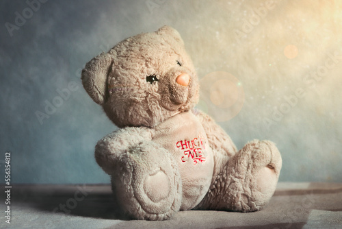 . Urso de pelúcia triste e feliz. Happy and sad teddy bear photo