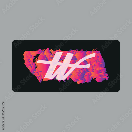 WF letter logo design of vector
