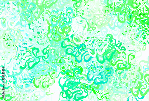 Light Green vector pattern with random forms.