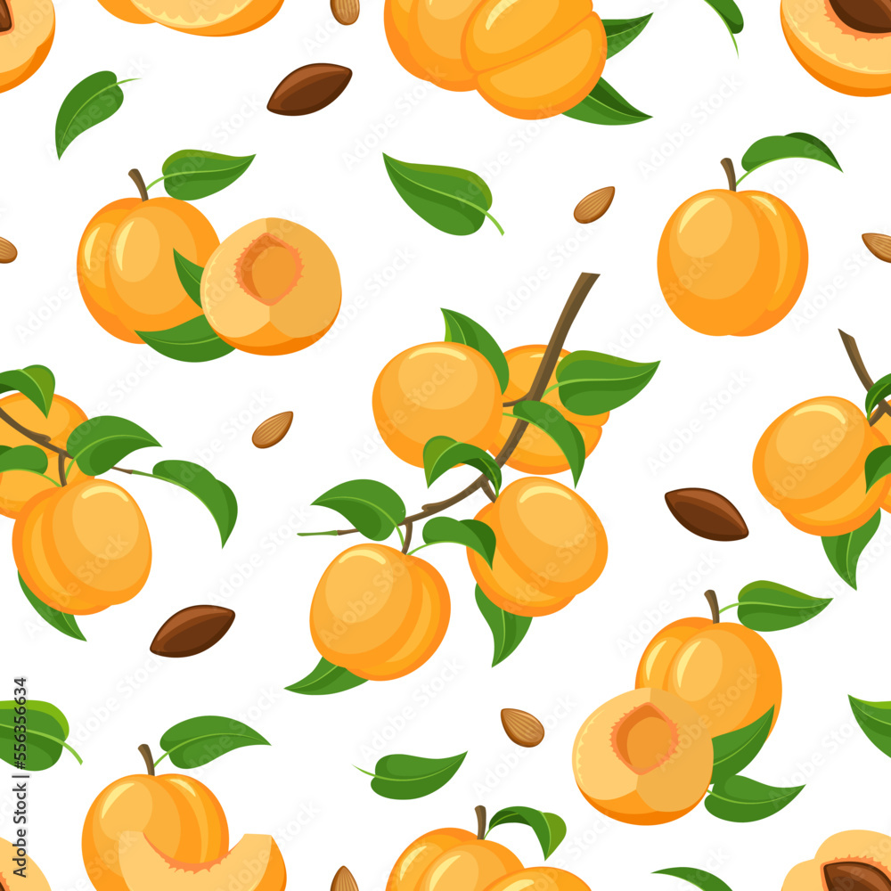 Nectarine seamless pattern Nectarine seamless pattern