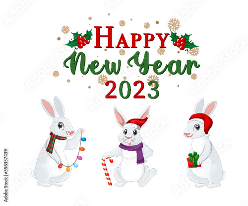 Happy new year 2023 rabbit year