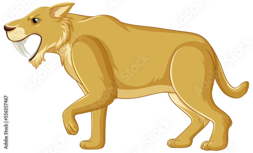 Saber Toothed cat vector