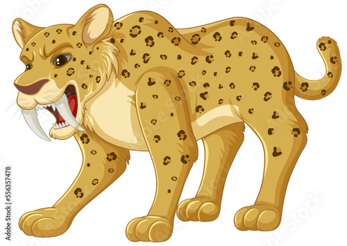 Saber Toothed cat vector