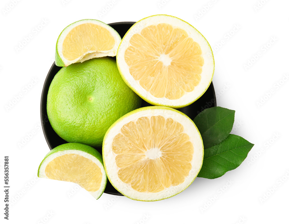 Tasty whole and cut sweeties on white background, top view Tasty whole and cut sweeties on white background, top view