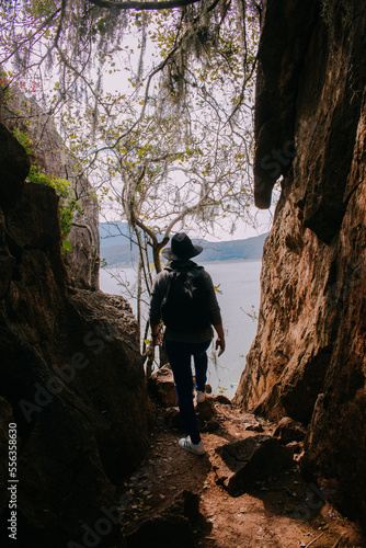 hiker in the mountains