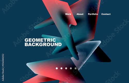 Broken pieces abstract background. Trendy background for your landing page design, concept of web page design for website and mobile website
