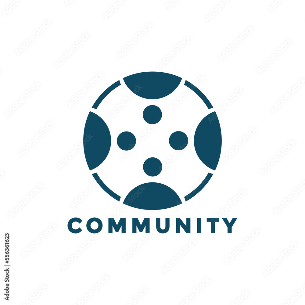 Community logo vector line style, simple community logo Community logo vector line style, simple community logo