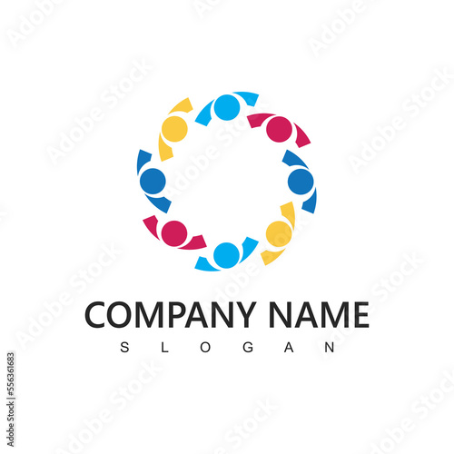 People Logo Template  Social Media Network Icon