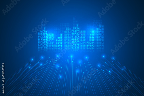 digital technology abstract background. data connection graphic vector