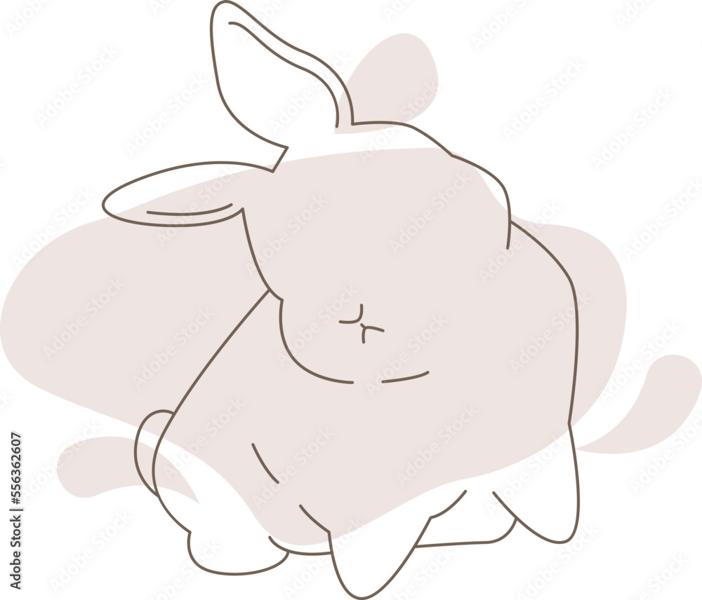 Easter rabbit line art style Contemporary design Easter rabbit line art style Contemporary design