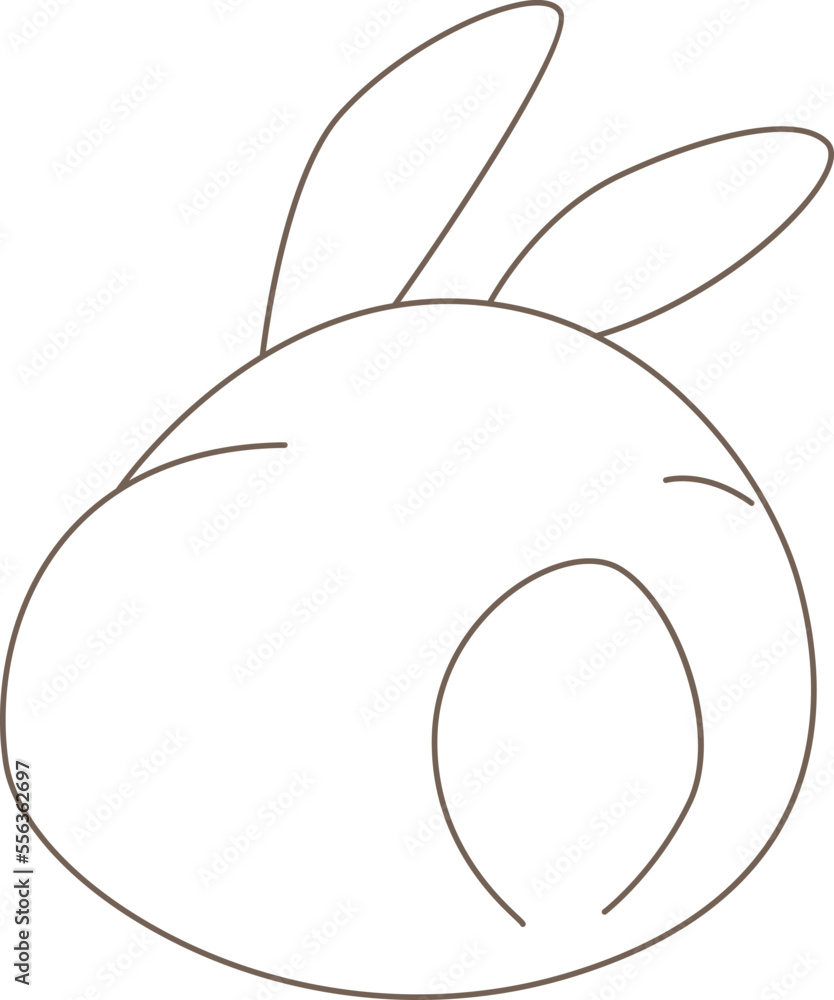 Easter rabbit line art style Contemporary design Easter rabbit line art style Contemporary design