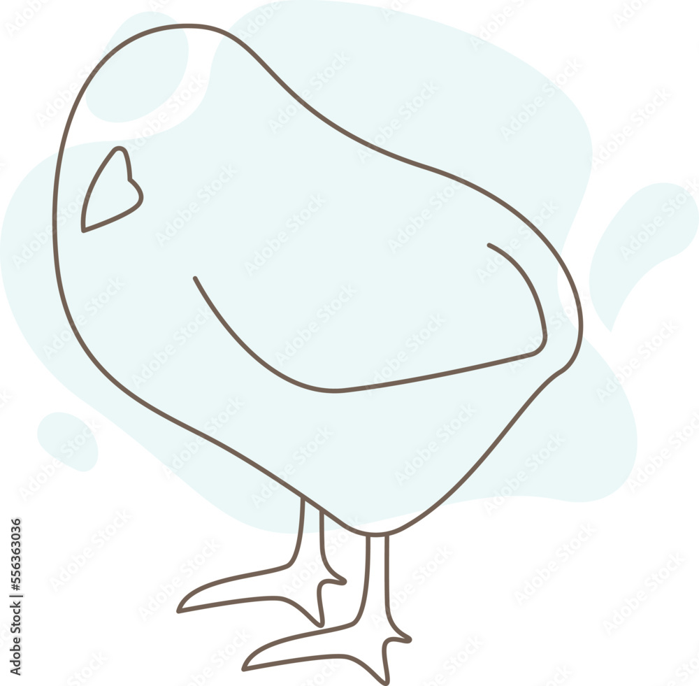 Easter chick line art style Contemporary design Easter chick line art style Contemporary design