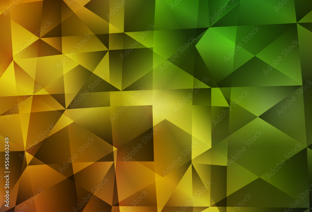 Dark Green, Yellow vector abstract mosaic backdrop. Dark Green, Yellow vector abstract mosaic backdrop.