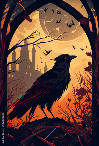 halloween night scene