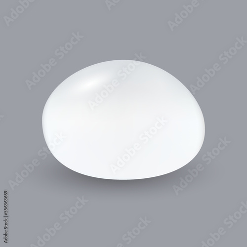 Silicone breast . Vector object in cosmetic surgery