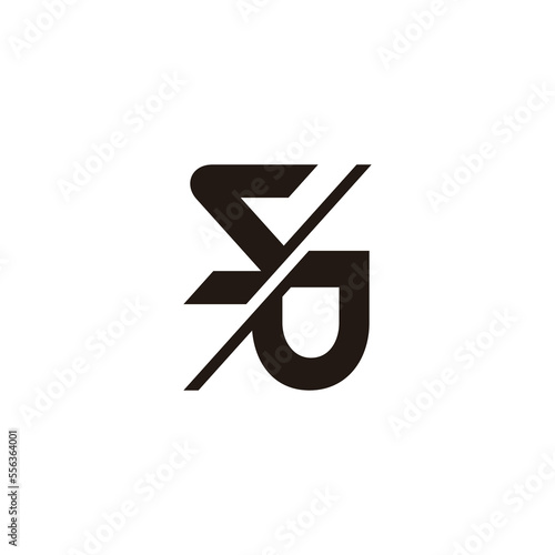 letter sd sj slice motion logo vector