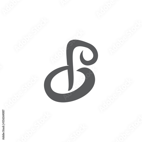 letter dr curves smooth logo vector