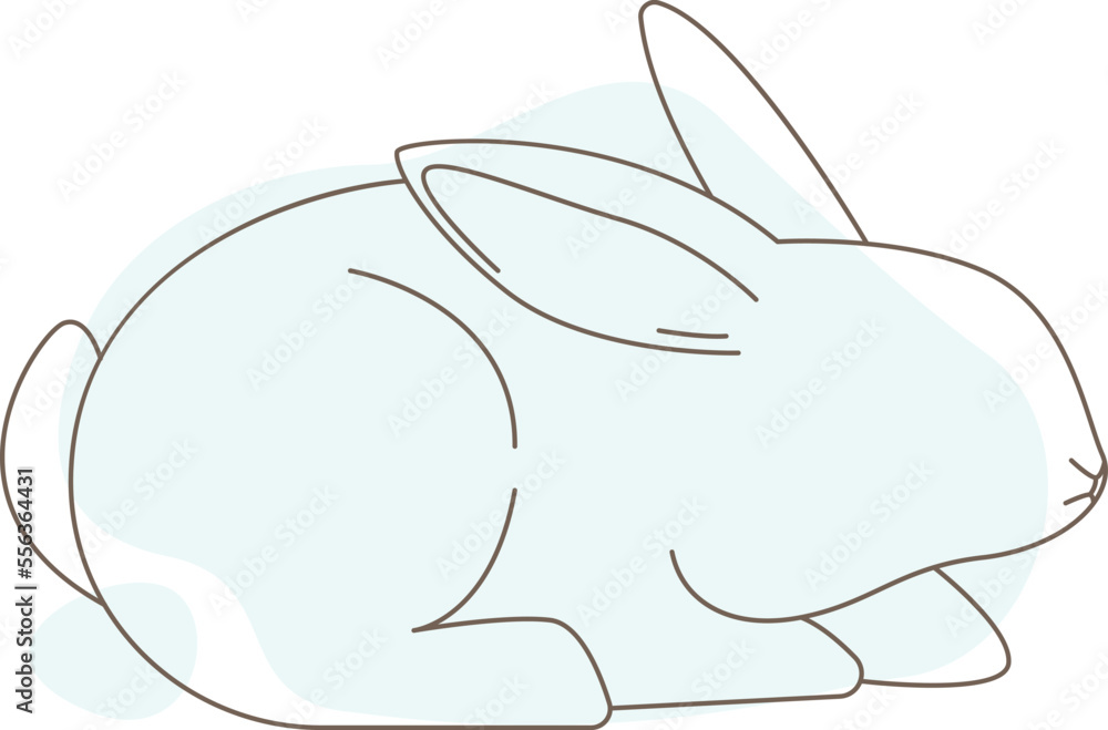 Easter rabbit line art style Contemporary design Easter rabbit line art style Contemporary design