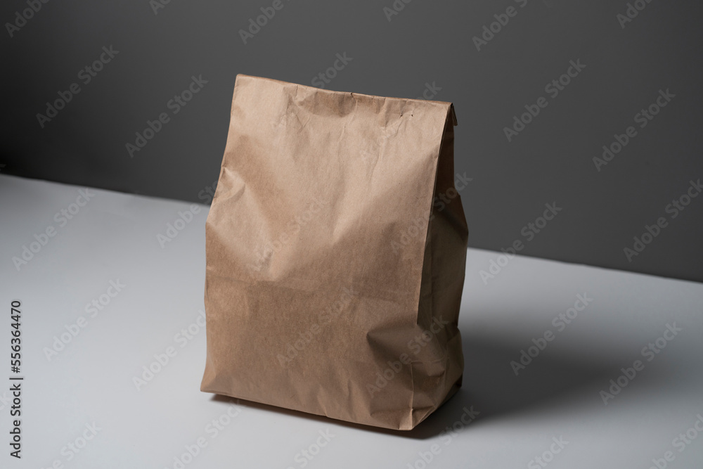 paper package for food, takeaway bag from the store paper package for food, takeaway bag from the store