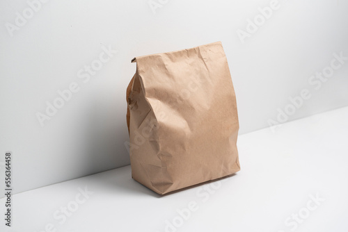 paper package for food, takeaway bag from the store