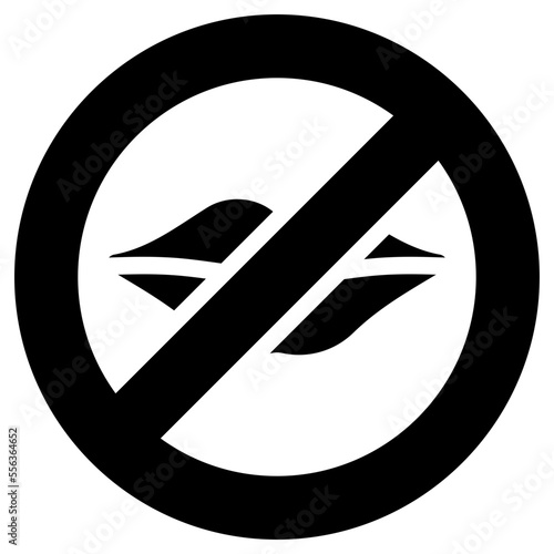 no talking glyph icon