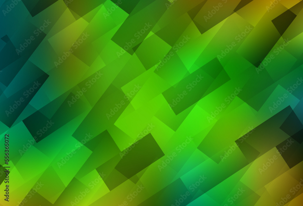 Obraz premium Light Green, Yellow vector layout with lines, rectangles.