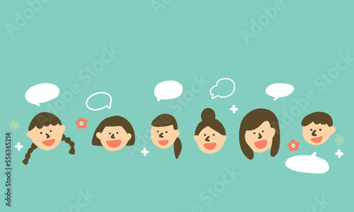 女性ならではの意見　背景用イラスト