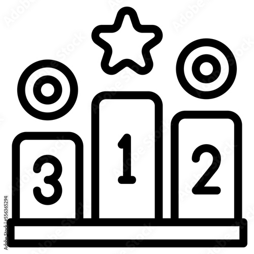 podium line icon