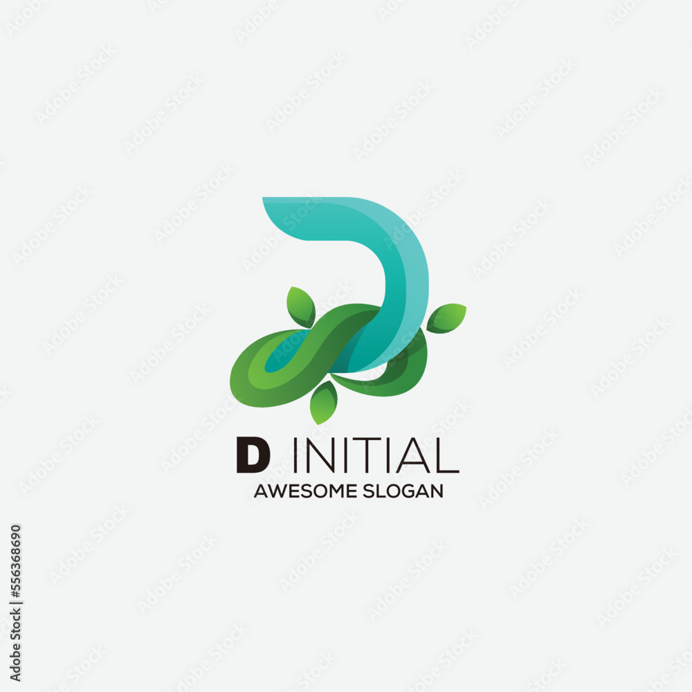 d initial design logo gradient color d initial design logo gradient color