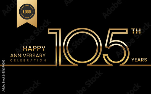 105th anniversary celebration template design. Logo Vector Template Illustration