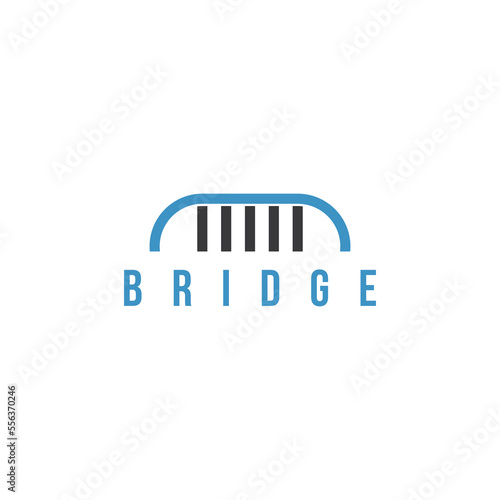 Creative Bridge Concept Minimalist Simple Logo Design Template