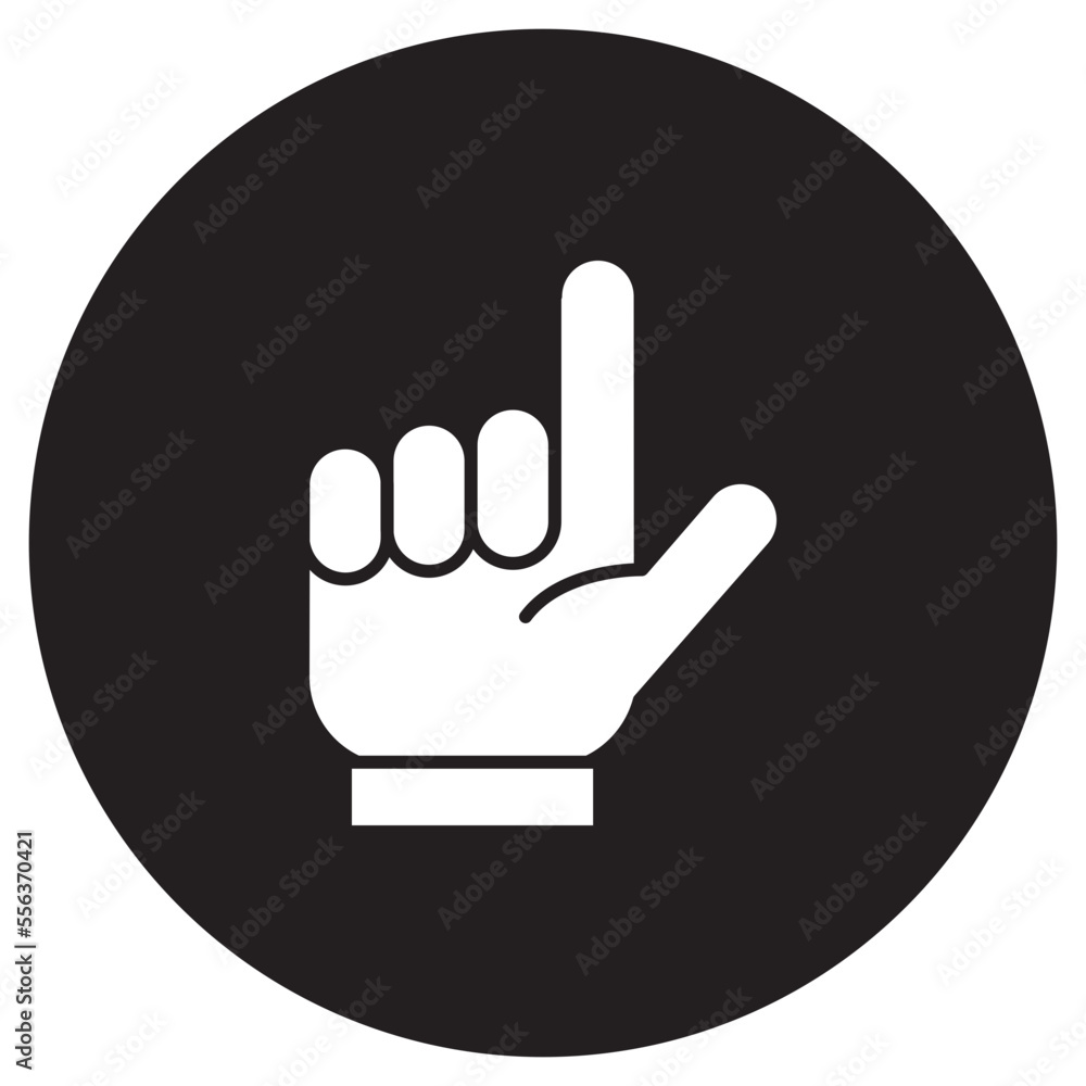 Illustration of Hand Gesture of Seven Number design Icon Illustration of Hand Gesture of Seven Number design Icon