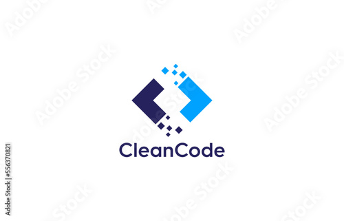 pixel design illustration, technology logo design templates