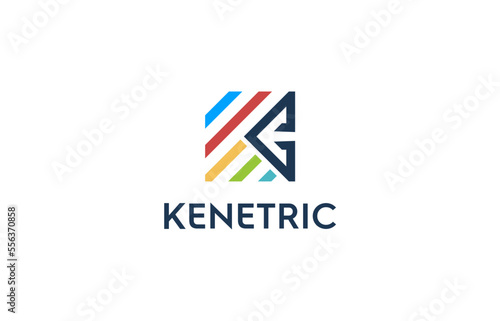 Free Download colorful square line logo design templates - GFXLoad
