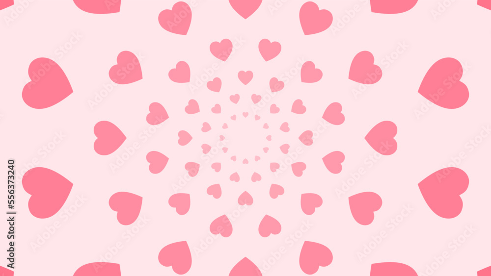 Free vector heart pattern lover pink background