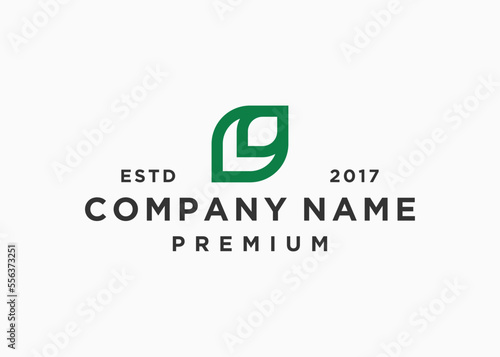 letter l leaf logo design vector illustration template