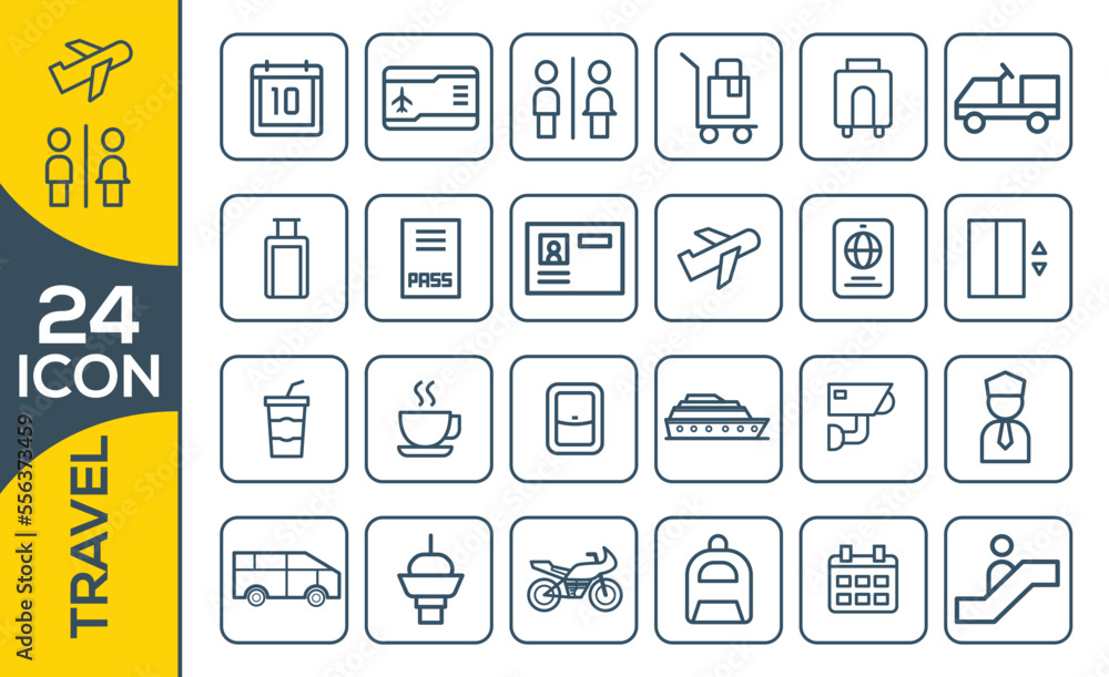 travel icon set design travel icon set design