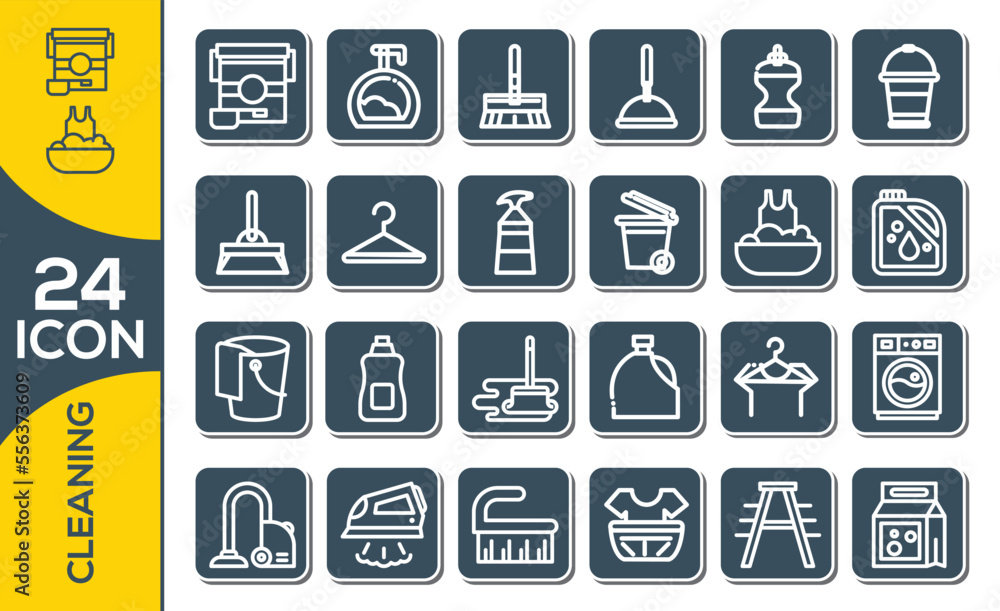 CLEANING ICON SET DESIGN