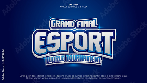 esport tournament 3d editable text effect