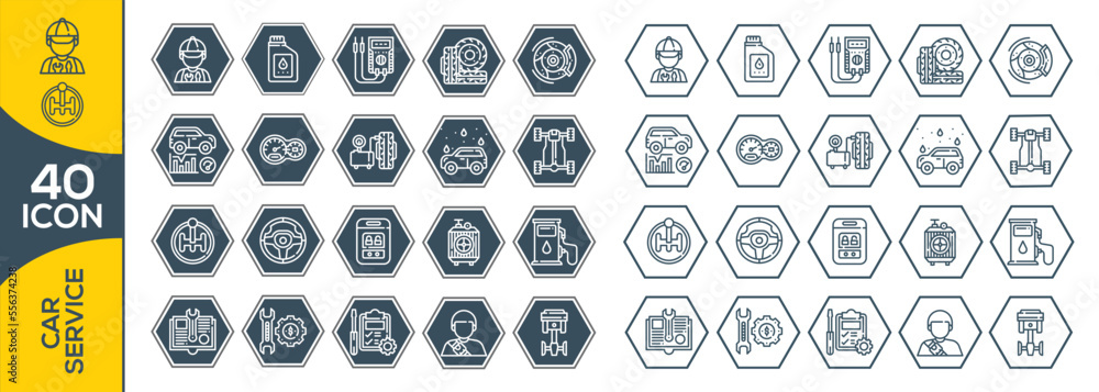 car service icon set design car service icon set design