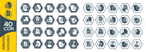 document icon set design