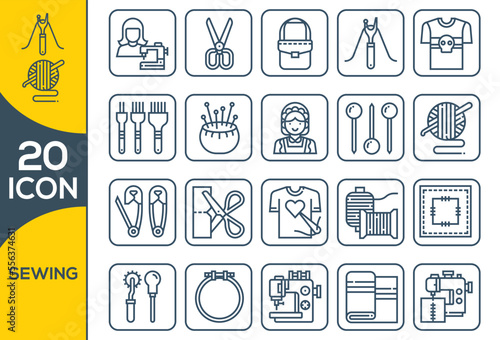 SEWING ICON SET DESIGN