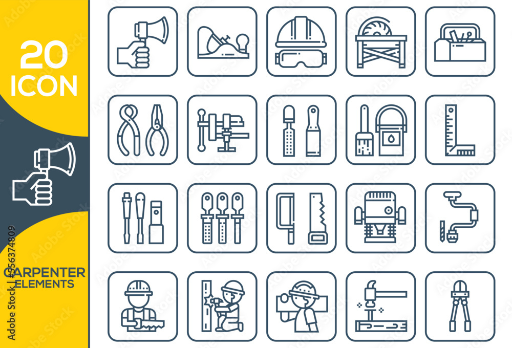 CARPENTER ICON SET DESIGN CARPENTER ICON SET DESIGN